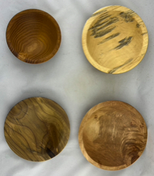 4 Mixed Wood Bowls #547